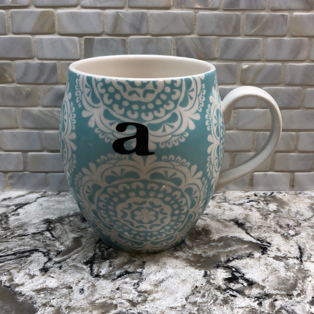 Anthropologie | EUC Homegrown Monogram Mug, lowercase "a"